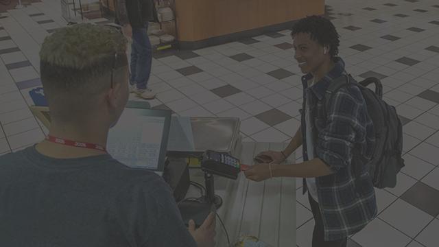 Customer at the Food Court